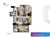 3 Bedroom = Diamond (Corner) di The Grand Stand Apartment