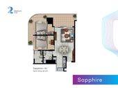 2 Bedroom = Sapphire (Corner) in The Grand Stand Apartment