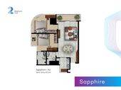 2 Bedroom = Sapphire (Corner) in The Grand Stand Apartment