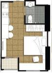 Studio in Apartemen Roseville 