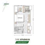 Studio B in Apartemen Emerald Bintaro