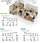 Tipe 95 di The Primrose Condovilla