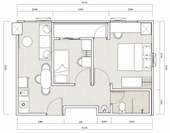 Tipe 2 Bedroom A di Lrt City Sentul