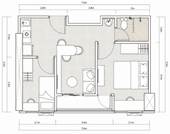 Tipe 2 Bedroom C di Lrt City Sentul