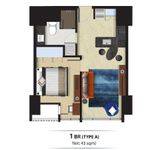 1 Bedroom di BRANZ BSD Ai