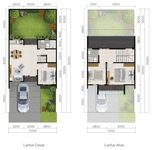 Tipe L7 x 15 (2 Lantai) in Gardenia by Paramount Petals