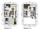 Tipe 2 Lantai Lebar 7  di Adhigriya Classy Townhouse