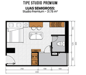 Studio Premium di Samesta Sentraland Cengkareng	