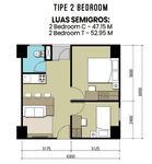 2 Bedroom C di Samesta Sentraland Cengkareng	