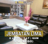  DIJUAL RUMAH BENTUK RUKO DI JEMBATAN LIMA, JALAN 2 MOBIL