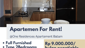 Gambar 1 kan Apartement Type 2 Bed Murah One Residence Batam