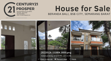 Gambar 1 DIJUAL RUMAH DI BERANDA BALI, BSB CITY SEMARANG BARAT