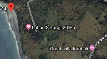 Gambar 1 Lahan Beach Front Super Premium (20 HA) di Pantai Senggigi / Setangi Pasir Putih