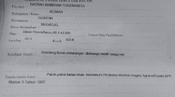 Gambar 4 Pekarangan full pohon jati 359m ld 9m di godean