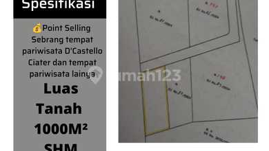 Tanah Nyaman untuk Hunian di Ciater, Subang, Luas 1000m²