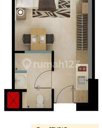 Apartemen U Residence 2 Menyatu Dg Supermal Karawaci Studio 35 M2 2