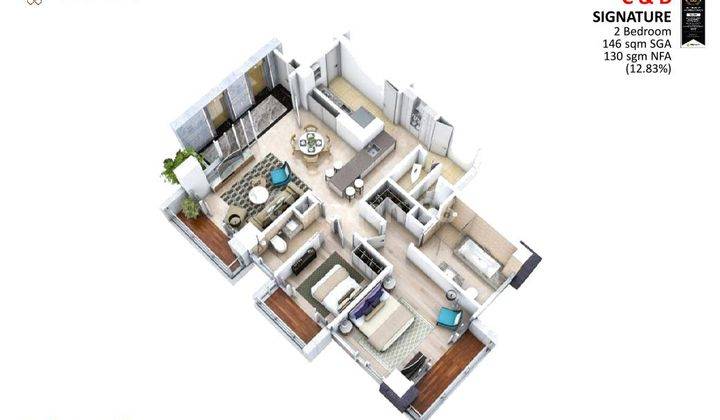 The Stature Jakarta Start 2br 146 Sqm Jl. Kebon Sirih Jakarta Pusat Mewah 2