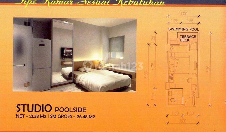 Apartment Siap Huni Furnished Poolside Vivo Apartment