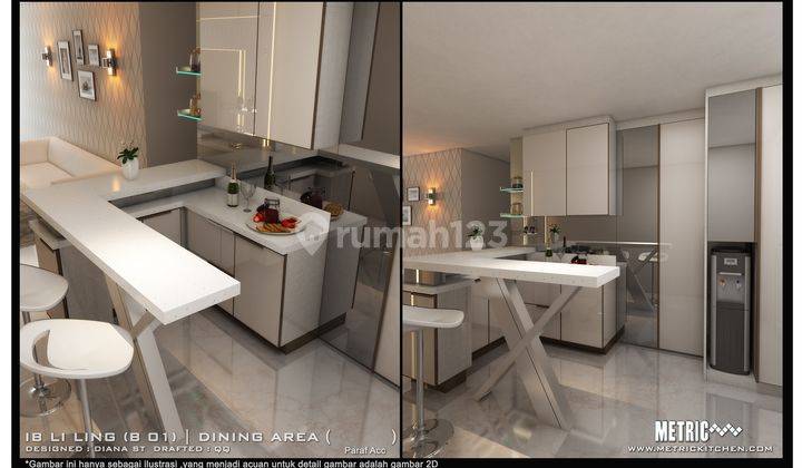 Disewa Apartemen Sky Terrace Lagoon 1 ,2 , 2+1 BR Very Lux Interior By Matrix  2