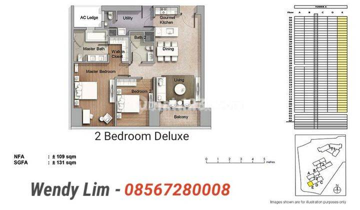 APARTEMEN ANANDAMAYA RESIDENCE III/2BR/131sqm, Rp. 7,5M Good Deal!!! 1