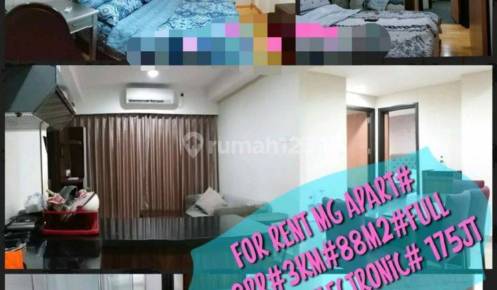 Mg suite apartemen tengah kota 3 bed room, luas dan siap pakai ..balkon luas 2