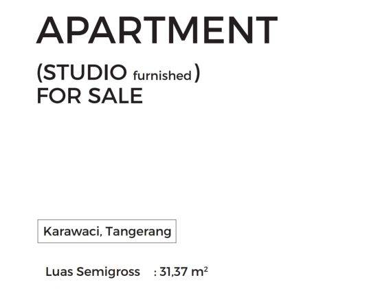 Apartemen cantik siap huni di U-Residence Lippo Karawaci 1