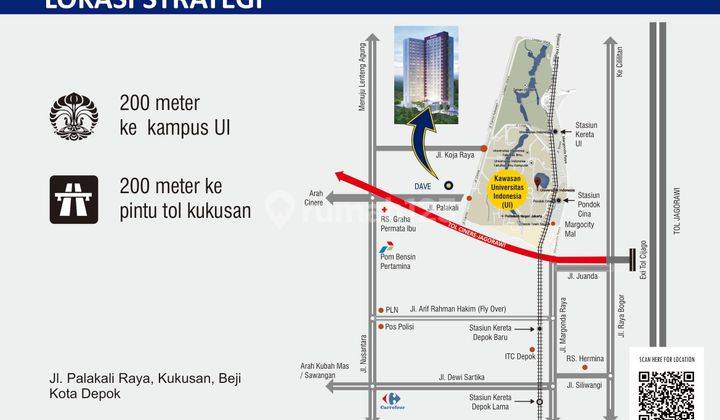 Apartemen Dave Turun Harga!! Brand New Lokasi UI (Universitas Indonesia) 2