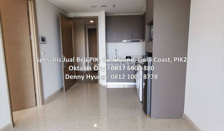 Apartemen Gold Coast PIK 1BR1m2, Sea View, siap Huni, Ada Lot Parkir 1