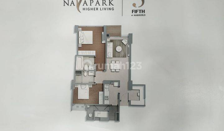 Apartment Marigold 2br navapark Bsd Dekat Aeon Mall Dan Tol Tangerang Selatan 2