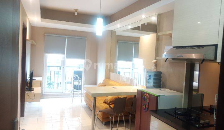 Apartemen Puri Park View Tower A 2BR lt 6 hdp taman/utara full furnish siap huni bagus murah BU cash 1