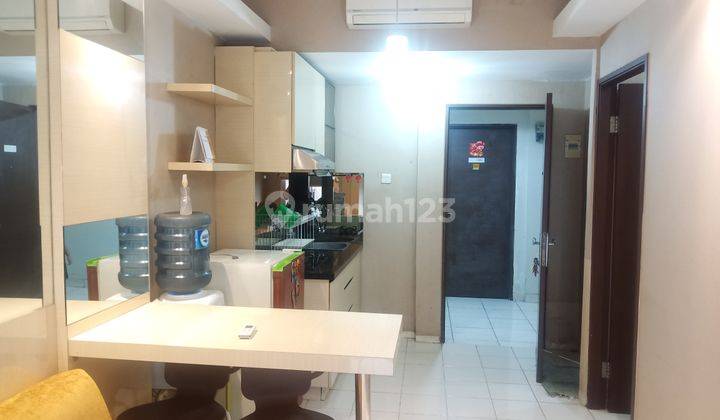 Apartemen Puri Park View Tower A 2BR lt 6 hdp taman/utara full furnish siap huni bagus murah BU cash 2