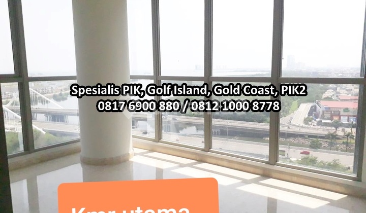 Apartemen Gold Coast PIK 2BR, View Laut &amp; Jembatan, Semi Furnished