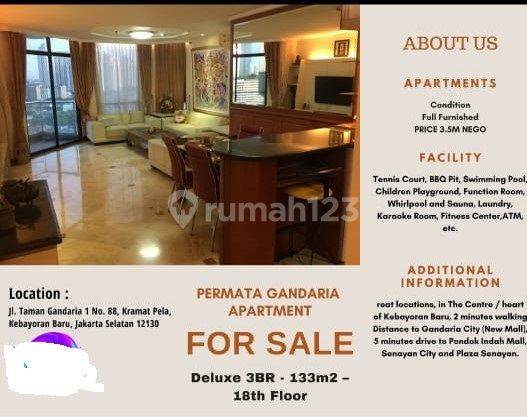 Apartemen Permata Gandaria 3 BR 1