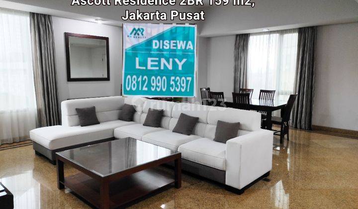 ASCOT RESIDENCE, 160 sqm, 2+1 BR, DI KEBON KACANG, JAKARTA PUSAT, DEKAT MALL GRAND INDONESIA DAN PLAZA INDONESIA 1