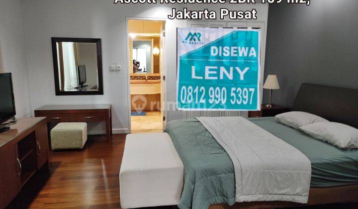 ASCOT RESIDENCE, 160 sqm, 2+1 BR, DI KEBON KACANG, JAKARTA PUSAT, DEKAT MALL GRAND INDONESIA DAN PLAZA INDONESIA 2