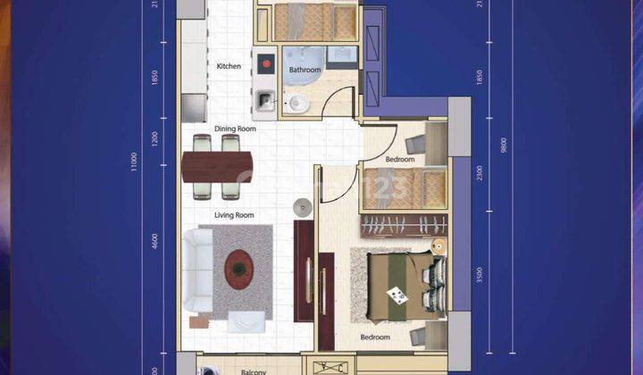 Apartemen Sky House BSD+, Tower Duxton, Type Dazzling  2