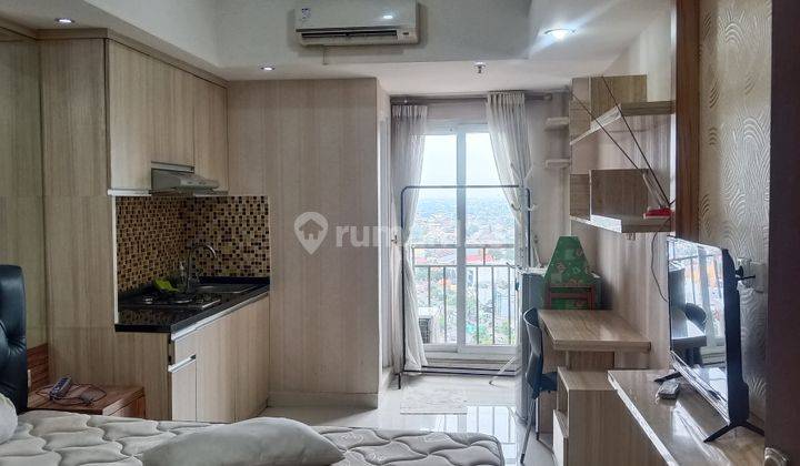 Disewakan Apartemen Puri Park View Tower C studio lt 23 full furnish siap huni hdp pool/selatan BU murah 1