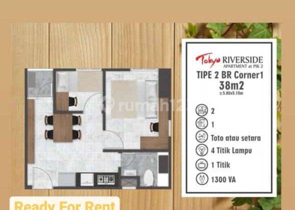 Apartemen Tokyo Riverside PIK 2, type 2BR,Corner 1,Furnished, Jakarta 2