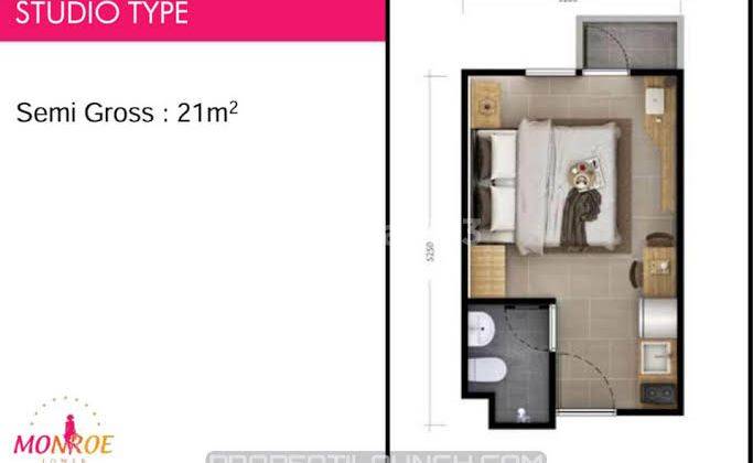 Apartment Moenroe Tipe Studioo Siap Huni Di Jababeka  1