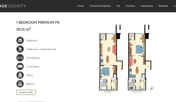 APARTEMEN  ORANGE COUNTY  UNIT PREMIUM  TOWER GLENDALE PARK  DI LIPPO CIKARANG* 2