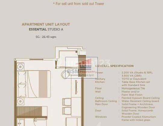 1 Unit Apartemen Vasaka Solterra Full Furnished, City View 1