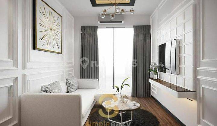 ruang tamu  apartemen 1 kamar tidur merapi