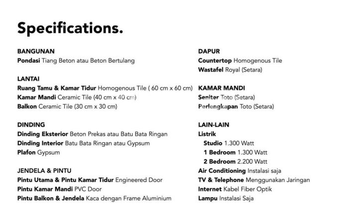 APARTEMEN THE PARC SOUTH CITY