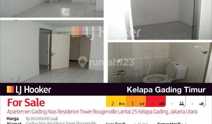 Apartemen Gading Nias Residence Tower Bougenville Lantai 25 Kelapa Gading, Jakarta Utara 2