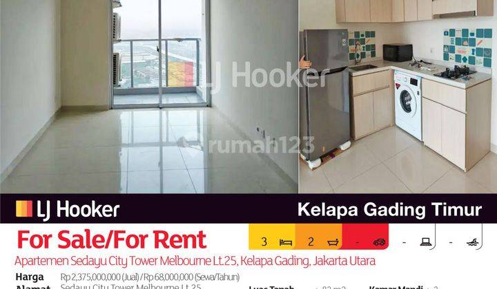 Apartemen Sedayu City Tower Melbourne Lt.25, Kelapa Gading, Jakarta Utara 2