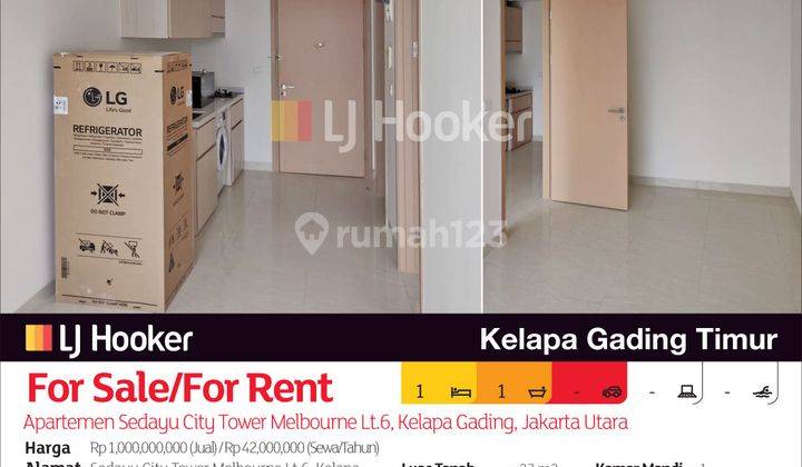 Apartemen Sedayu City Tower Melbourne Lt.6, Kelapa Gading, Jakarta Utara 2