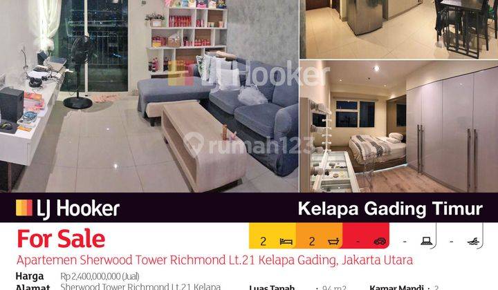 Apartemen Sherwood Tower Richmond Lt.21 Kelapa Gading, Jakarta Utara 2