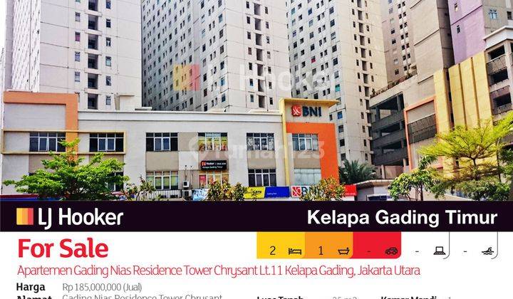 Apartemen Gading Nias Residence Tower Chrysant Lt.11 Kelapa Gading, Jakarta Utara 2