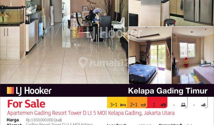 Apartemen Gading Resort Tower D Lantai 5 MOI Kelapa Gading, Jakarta Utara 2