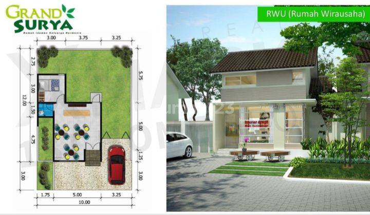 RUMAH WIRAUSAHA ! GRAND SURYA, SIDOARJO. HARGA BAGUS ! LOKASI STRATEGIS! 1
